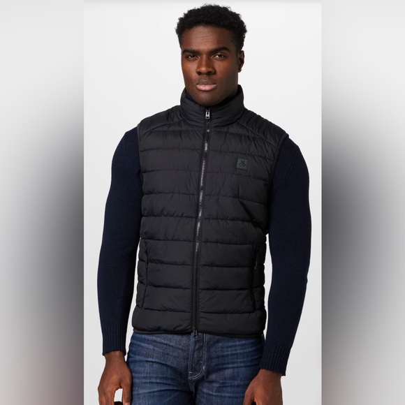 Marc O’ Polo Quilted Waistcoat Vest Recycled Fabric Black Men’s Medium - Picture 3 of 15
